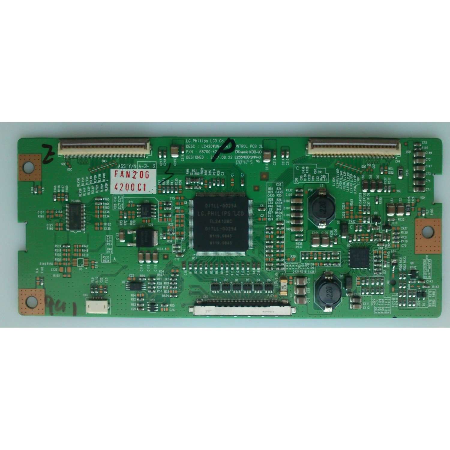 T-CON PARA TV VIZIO / NUMERO DE PARTE 6871L-4200C / 6870C-4200C / 0940-0000-1580 / SUSTITUTA 6871L-1518A / PANEL LC420WUN (SA)(A1) / MODELOS L42VP01UA / LT-42X579 / LT-42PM30 / LT-42P300 / LT-42EM59 / L42FHD37YX9 / L42FHD37YX / MAS MODELOS EN DESCRIPCIÓN